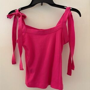 Chelsea & Violet Fuchsia Ribbed Tank Top